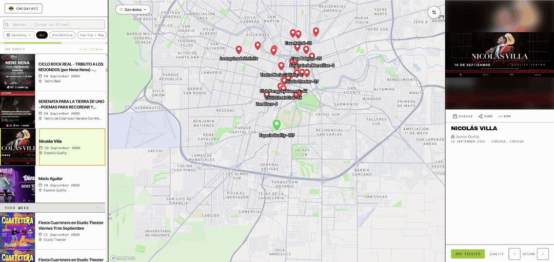 Che Safari Live Music Discovery Walkthrough